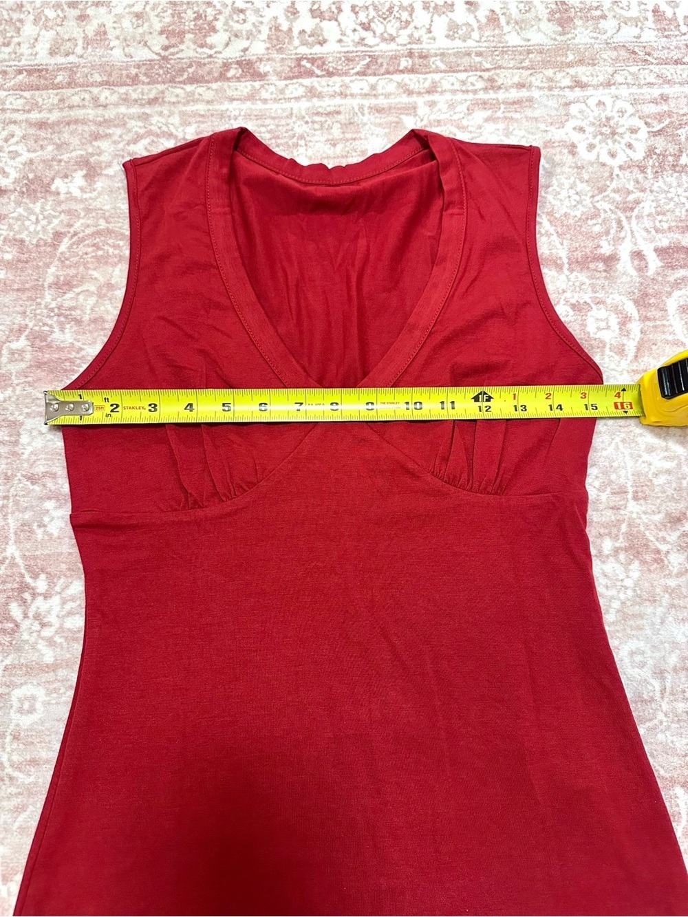 NEW 🌹 Deep V Y2K Vibes Red T-Shirt - Picture 6 of 8